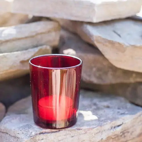 20 Pack Red Glass Votive Tealight Candle Holders House Party Cenrepiece Xmas Wedding Decor Glass Candlestick Party