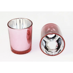 20 Pack Rose Gold Pink Votive Tealight Candle Holders Valentines Day Mercury Wedding Decor Glass Candlestick Party