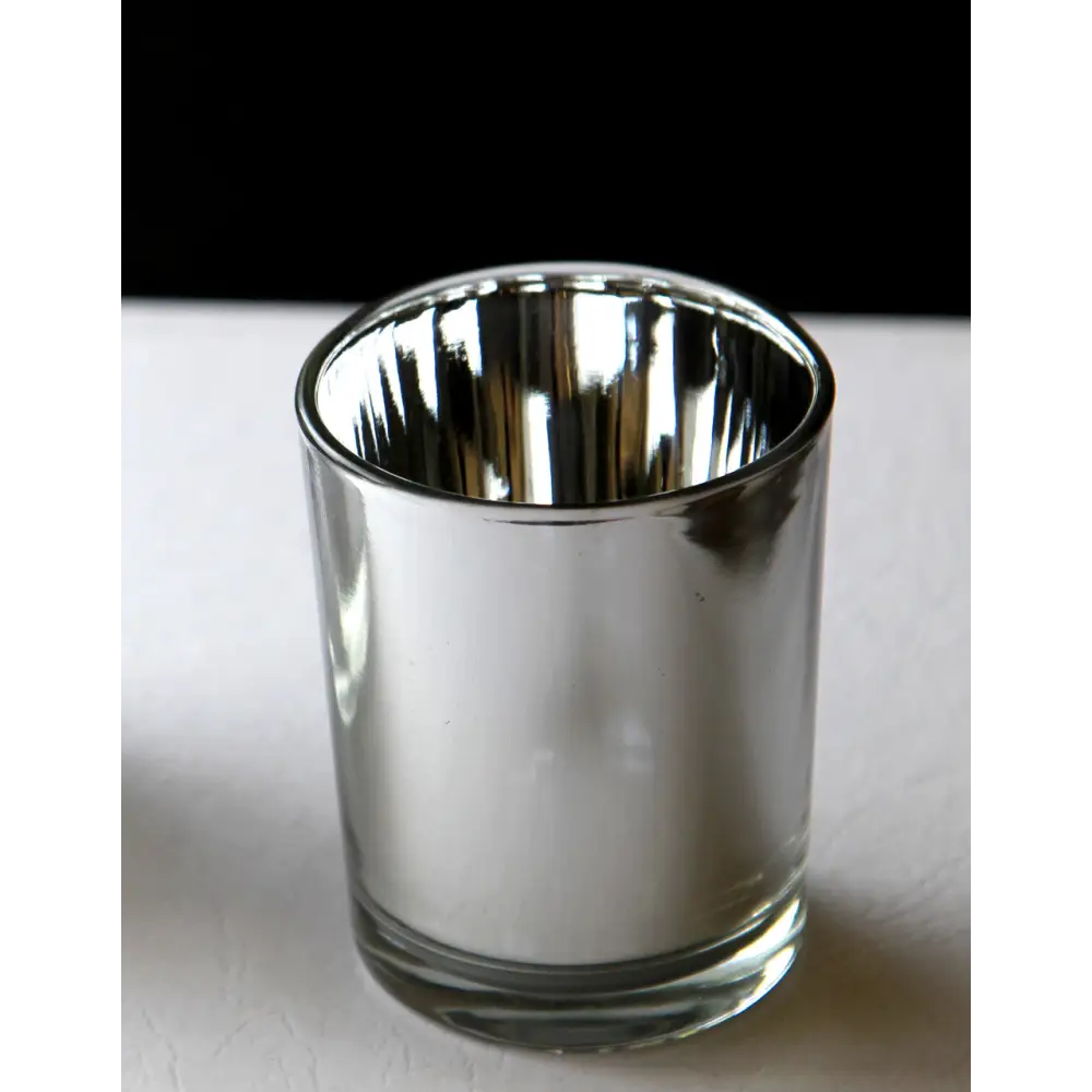 20 Pack Silver Mercury Glass Votive Candle Holders Set For Wedding Bridal And Baby Shower Party Function or Home Decor