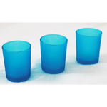20 Pack Turquoise Frosted Glass Votive Tealight Candle Holders House Party Cenrepiece Xmas Wedding Decor Glass
