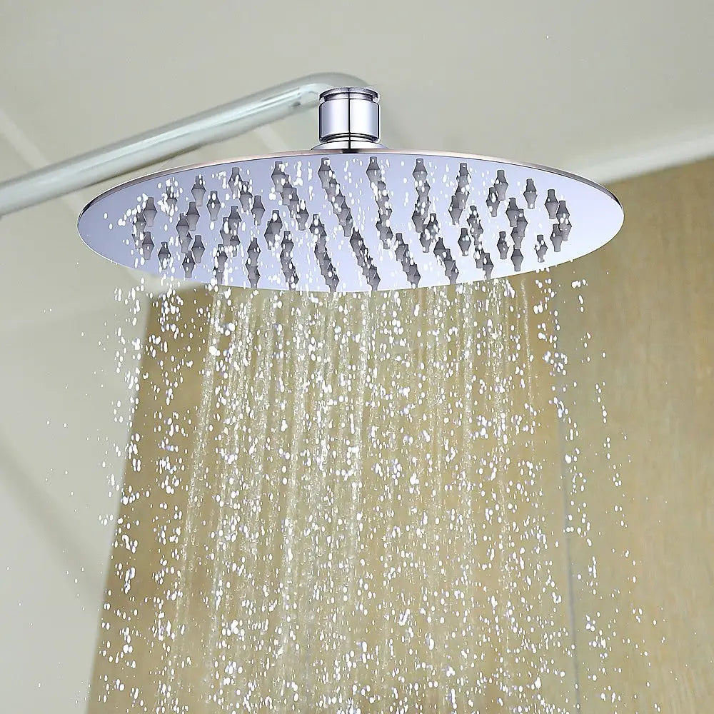 200mm Shower Head Round 304SS Polished Chrome Finish - Furniture > Bathroom