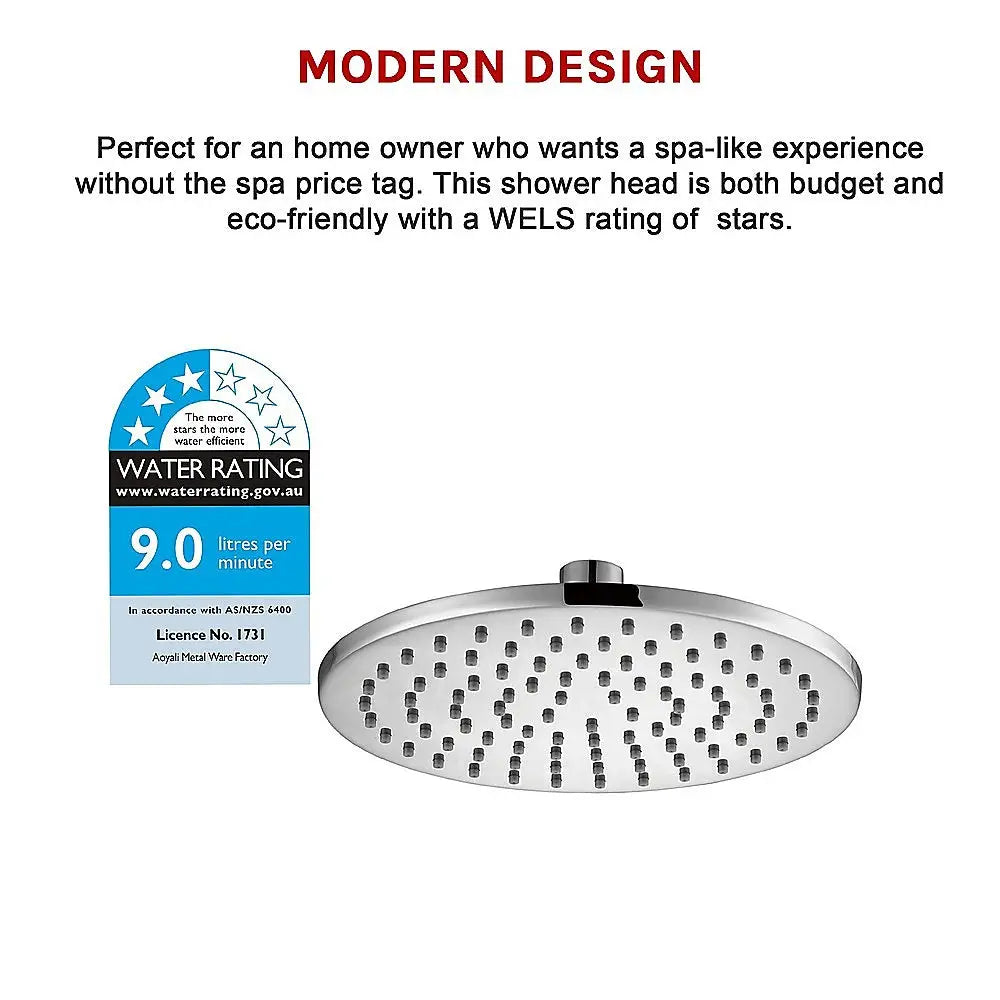 200mm Shower Head Round Chrome Showerhead - Furniture > Bathroom > Shower Heads & Screens