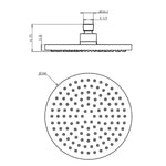 200mm Shower Head Round Chrome Showerhead - Furniture > Bathroom > Shower Heads & Screens