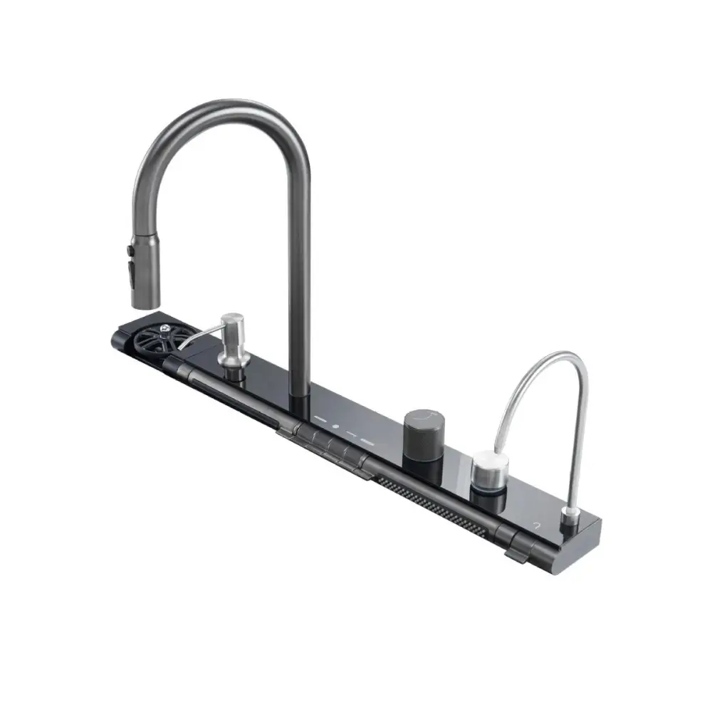 2024 80x45cm Blue Whale Integrated Waterfall Kitchen Sink Honeycomb Technology Large Digitial Display Stainless Steel