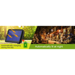 20m 200 LED Solar Powered Outdoor Lights with 8 Lighting Modes and Waterproof for Home,Garden and Decoration - Home &