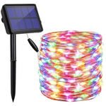 20m 200 LED Solar Powered Outdoor Lights with 8 Lighting Modes and Waterproof for Home,Garden and Decoration - Home &