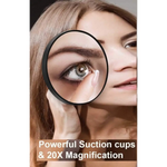 20X Magnifying Mirror and Eyebrow Tweezers Kit for Travel - Health & Beauty > Makeup > Makeup Mirrors