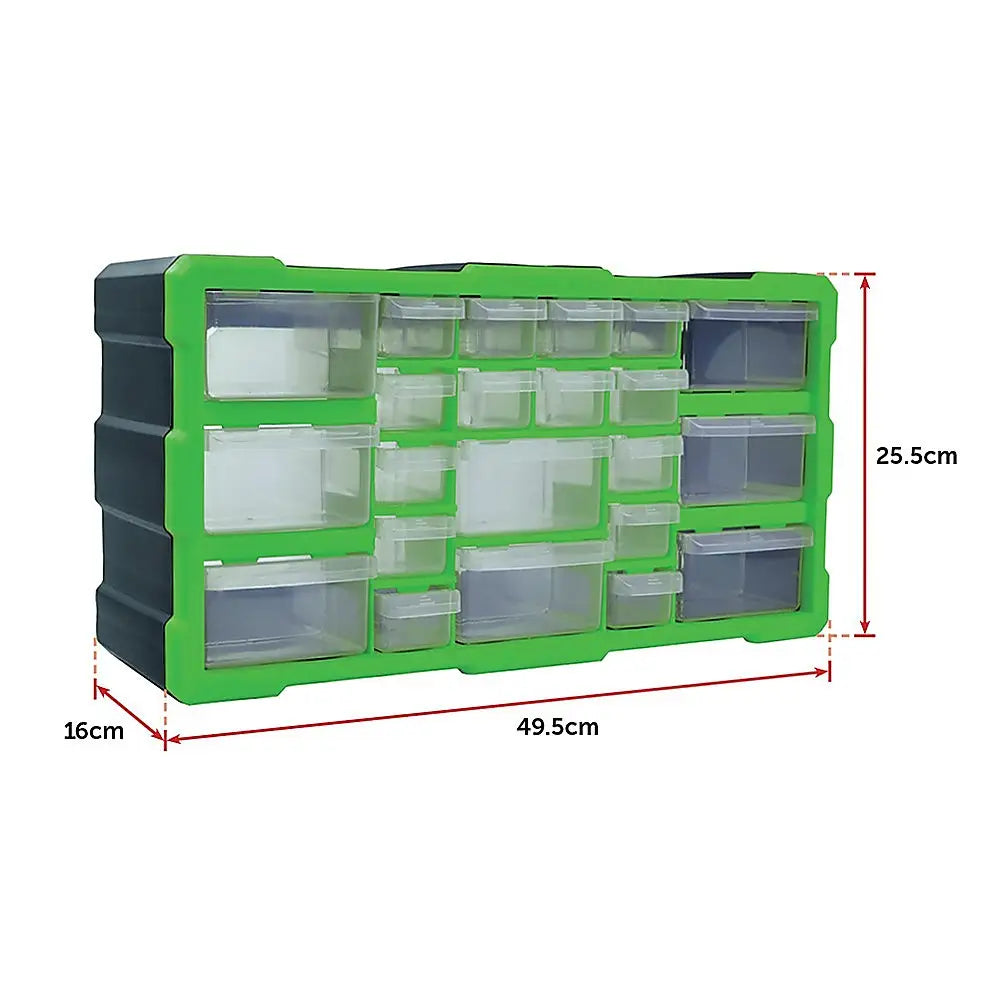 22 Multi Drawer Parts Storage Cabinet Unit Organiser Home Garage Tool Box - Furniture > Office
