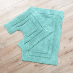 2200 GSM 2 Piece Tufted Aqua Bath Mat Set by Renee Taylor - Home & Garden > Bathroom Accessories > Bath Mats & Rugs