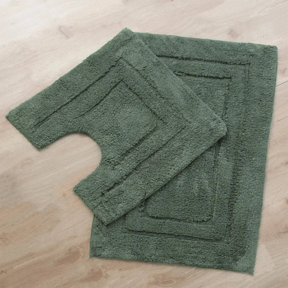 2200 GSM 2 Piece Tufted Sage Bath Mat Set by Renee Taylor - Home & Garden > Bathroom Accessories > Bath Mats & Rugs