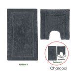 2200GSM 2 Pce Axel 100% Cotton Bath Mat Set Charcoal - Home & Garden > Bathroom Accessories > Bath Mats & Rugs