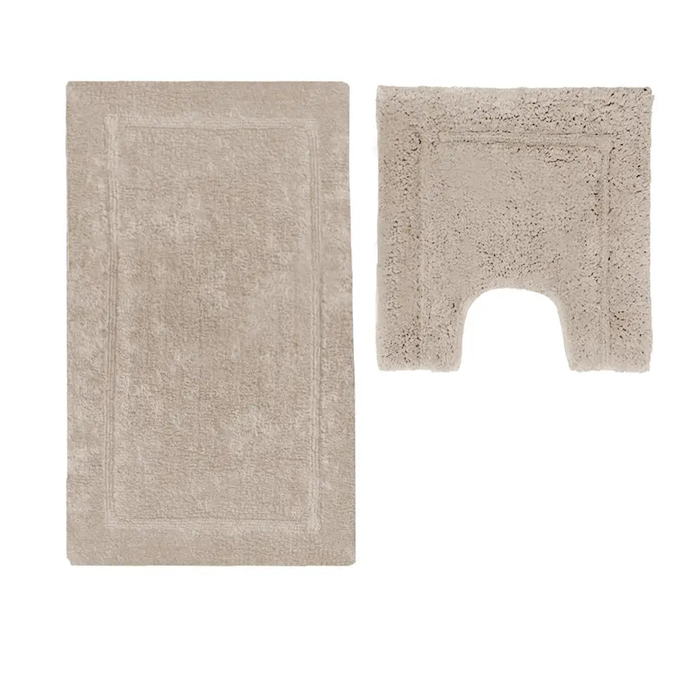 2200GSM 2 Pce Axel 100% Cotton Bath Mat Set - Oatmeal - Home & Garden > Bathroom Accessories > Bath Mats & Rugs
