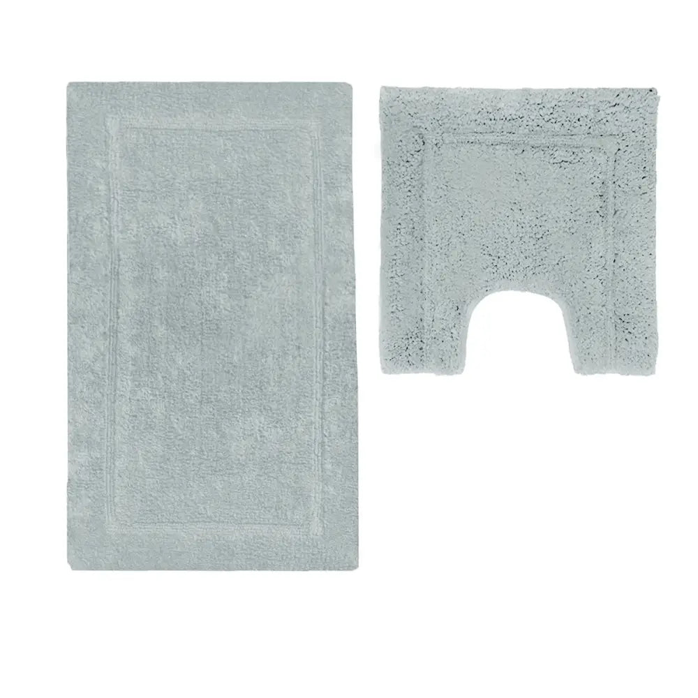 2200GSM 2 Pce Axel 100% Cotton Bath Mat Set Silver Cloud - Home & Garden > Bathroom Accessories > Bath Mats & Rugs
