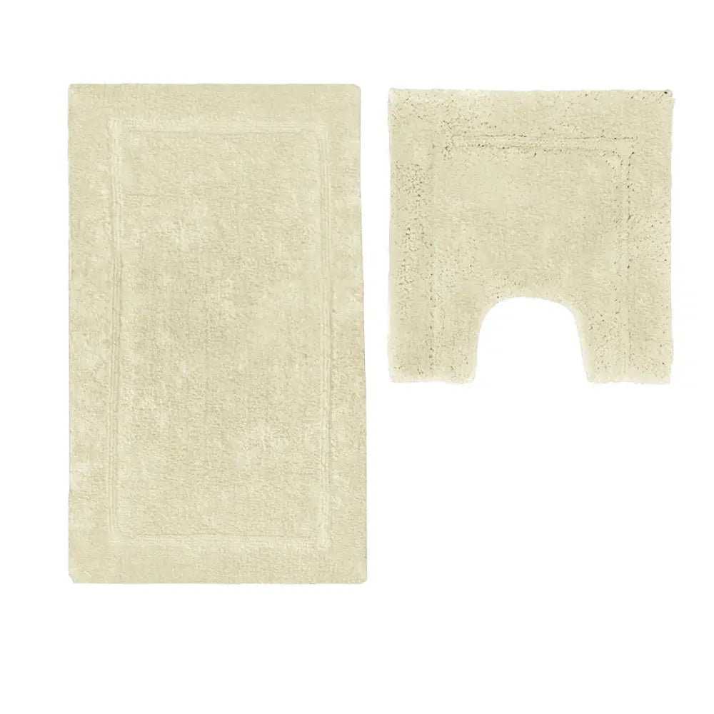 2200GSM 2 Pce Axel 100% Cotton Bath Mat Set - Vanilla - Home & Garden > Bathroom Accessories > Bath Mats & Rugs