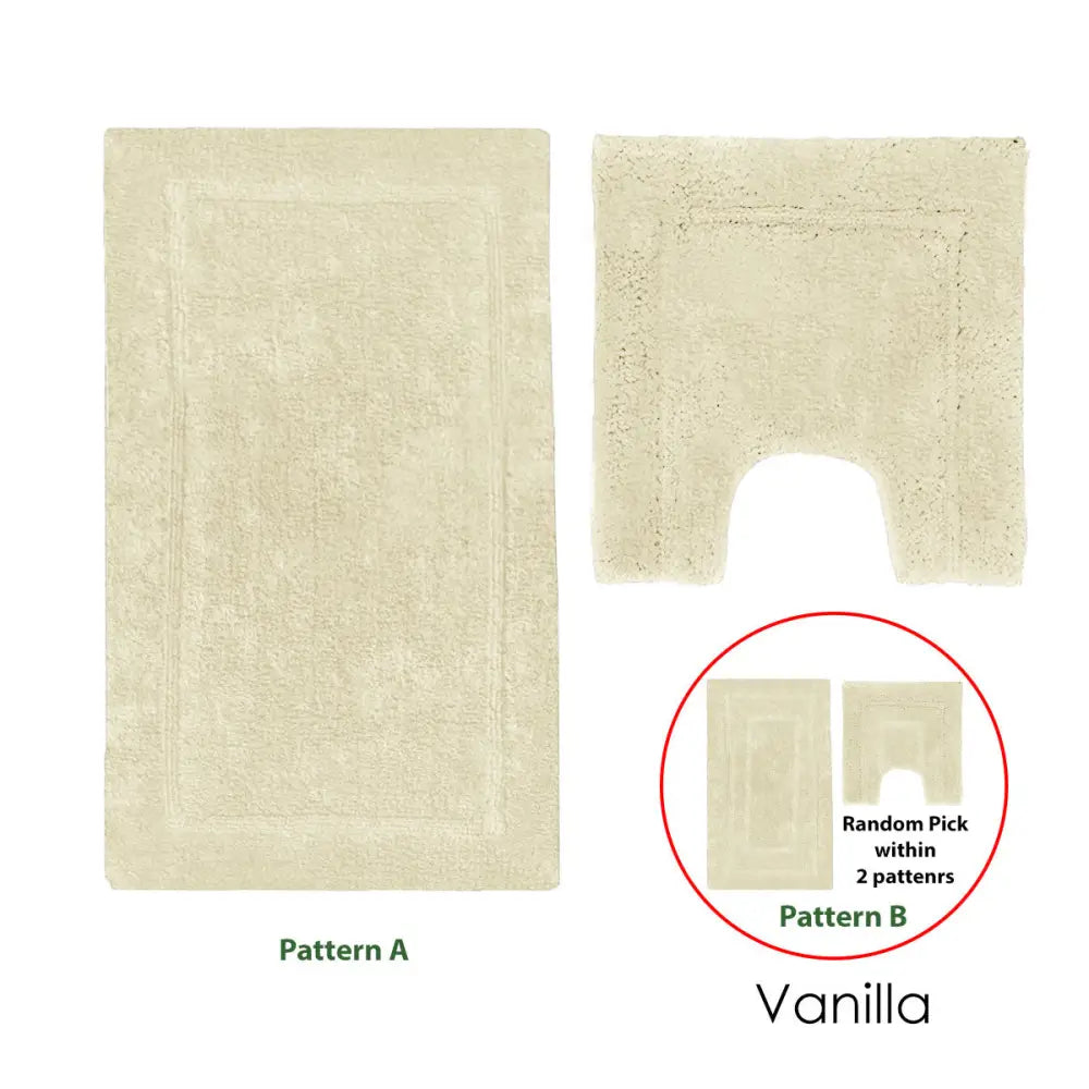 2200GSM 2 Pce Axel 100% Cotton Bath Mat Set - Vanilla - Home & Garden > Bathroom Accessories > Bath Mats & Rugs