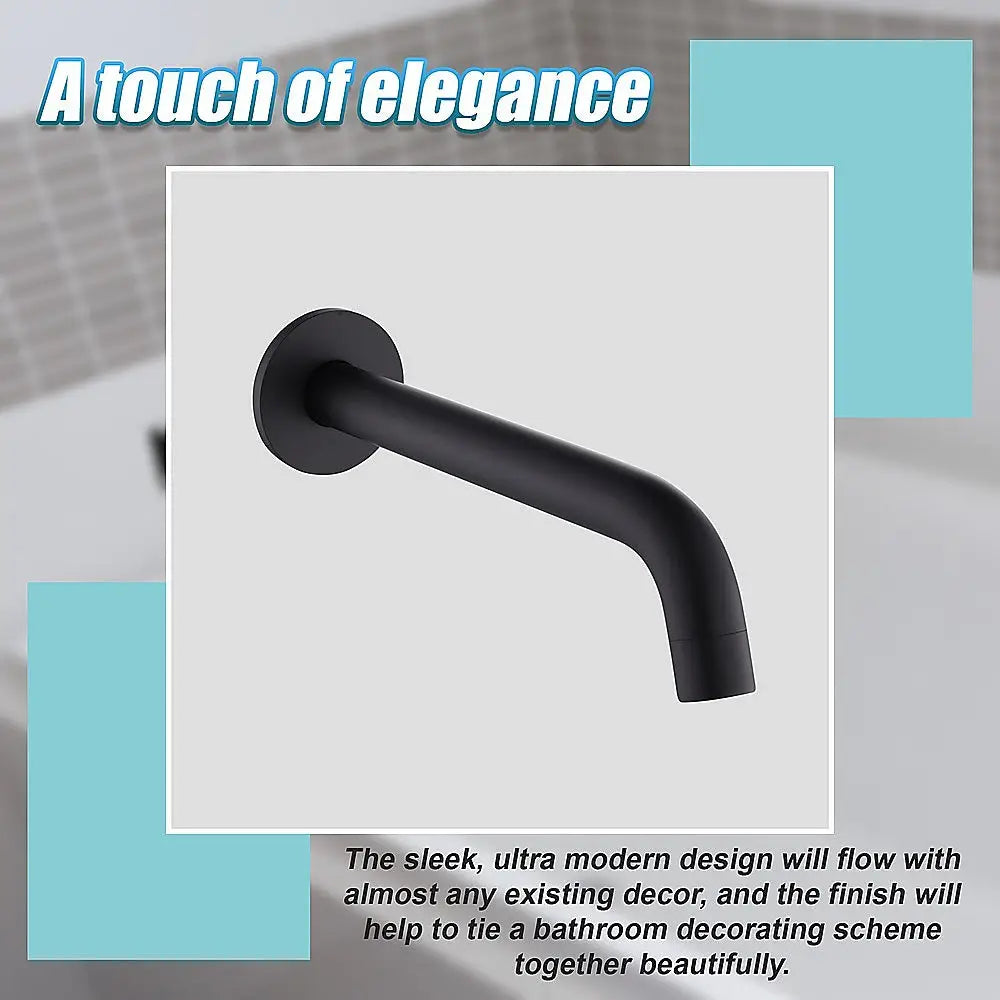 220mm Bath Spout in Matte Black Finish - Furniture > Bathroom > Bathtubs
