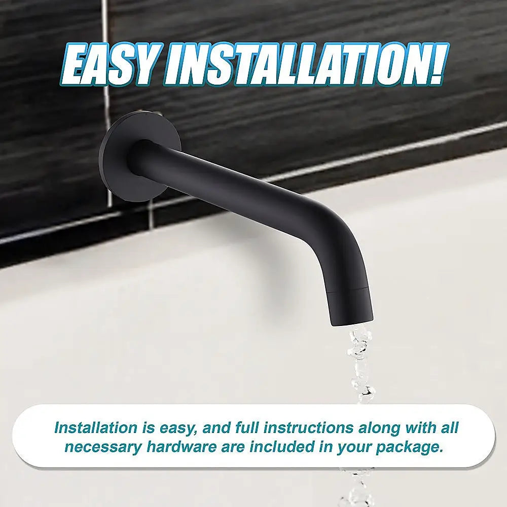 220mm Bath Spout in Matte Black Finish - Furniture > Bathroom > Bathtubs