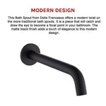 220mm Bath Spout in Matte Black Finish - Furniture > Bathroom > Bathtubs