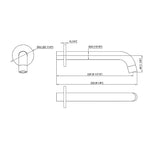220mm Bath Spout in Polished Chrome Finish - Furniture > Bathroom > Bathtubs