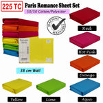 225TC Paris Romance Sheet Set Red KING SINGLE - Home & Garden > Bedding