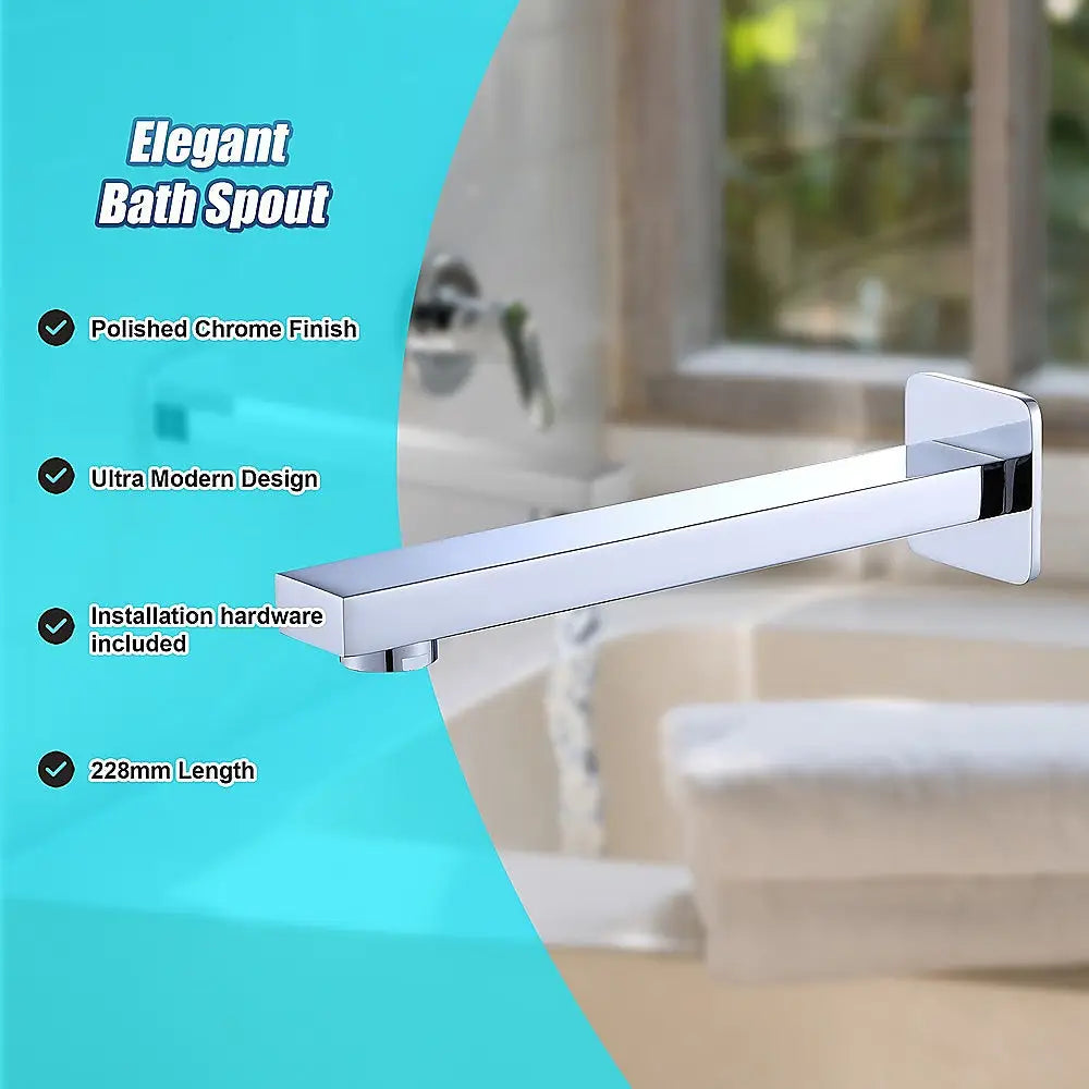 228mm Bath Spout Polished Chrome Finish - Furniture > Bathroom > Bathtubs