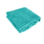 240GSM Corduroy Striped Throw Rug Emerald Green - Home & Garden > Bedding
