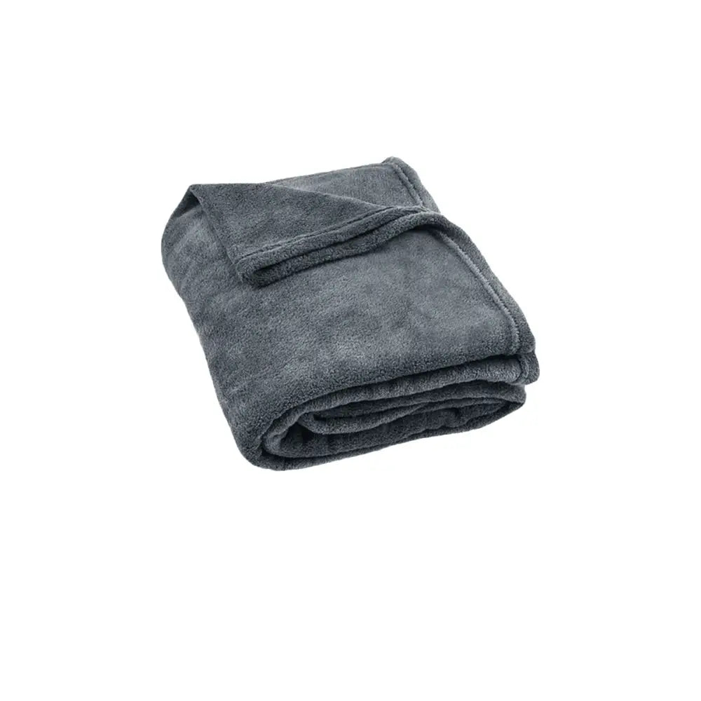 240GSM Urban Ultra Soft Coral Fleece Throw Rug 120 x 150cm Charcoal - Home & Garden > Bedding