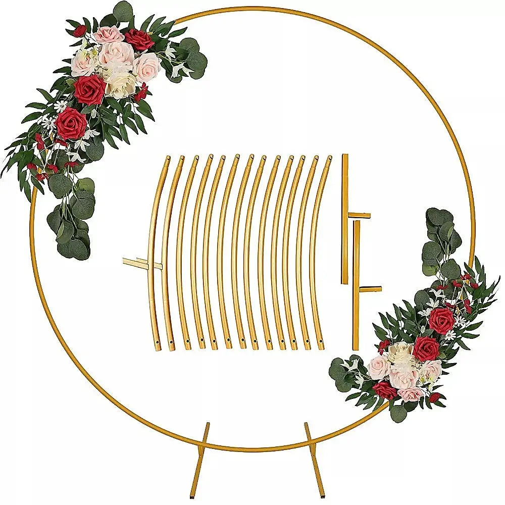 250cm Round Balloon Arch Frame Stand Gold - Home & Garden > Garden Tools > Gardening Accessories