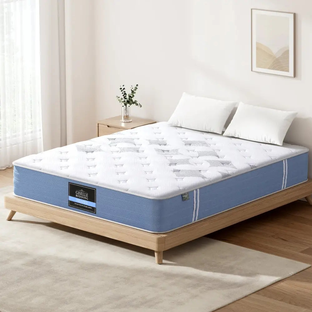 25cm Giselle Mattress Queen Bed Pocket Spring Mattresses - Furniture > Mattresses > Queen Mattress
