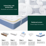 25cm Giselle Mattress Queen Bed Pocket Spring Mattresses - Furniture > Mattresses > Queen Mattress