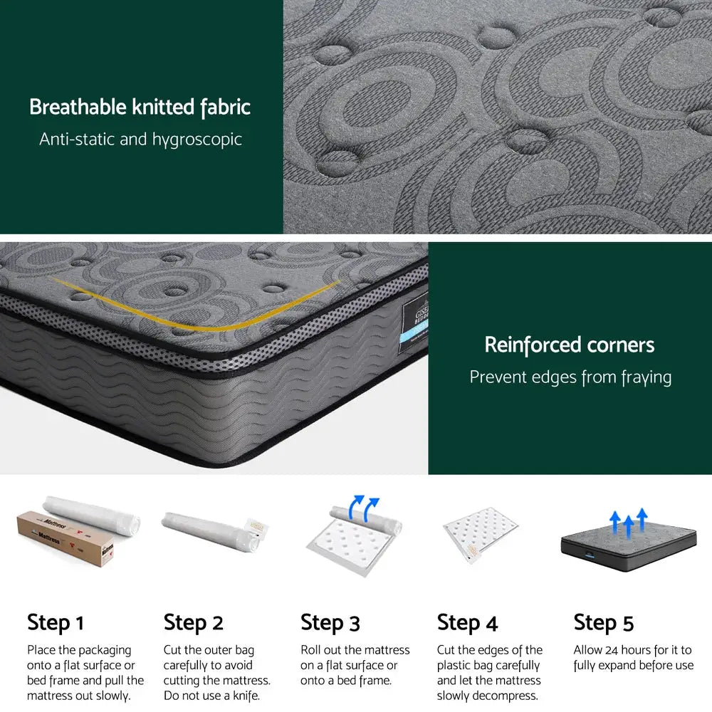 26cm Mattress Bed Giselle Queen - Furniture > Mattresses > Queen Mattress