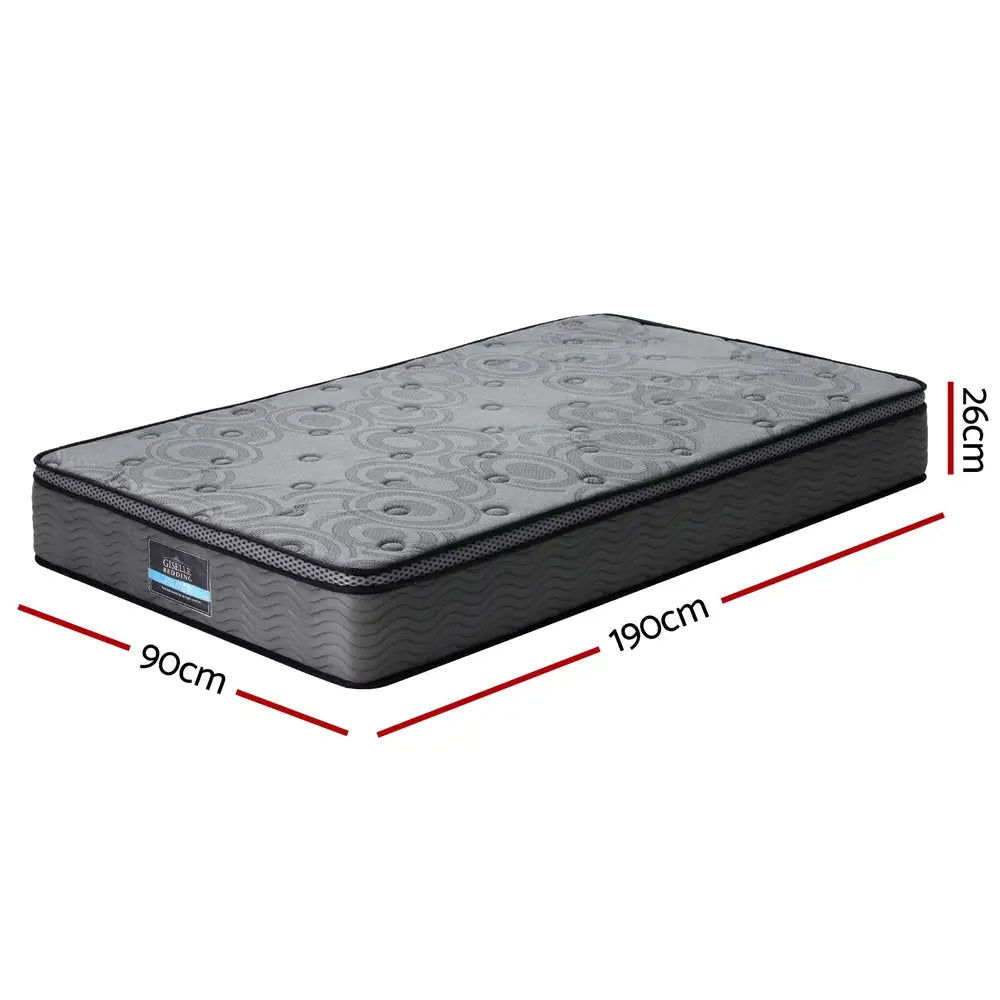 26cm Mattress Bed Giselle Single - Furniture > Mattresses > Single Mattress