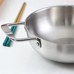 26cm seafood Silver Paella Pan with Riveted Chrome Plated Handles Dishwasher Safe - Home & Garden > Kitchenware
