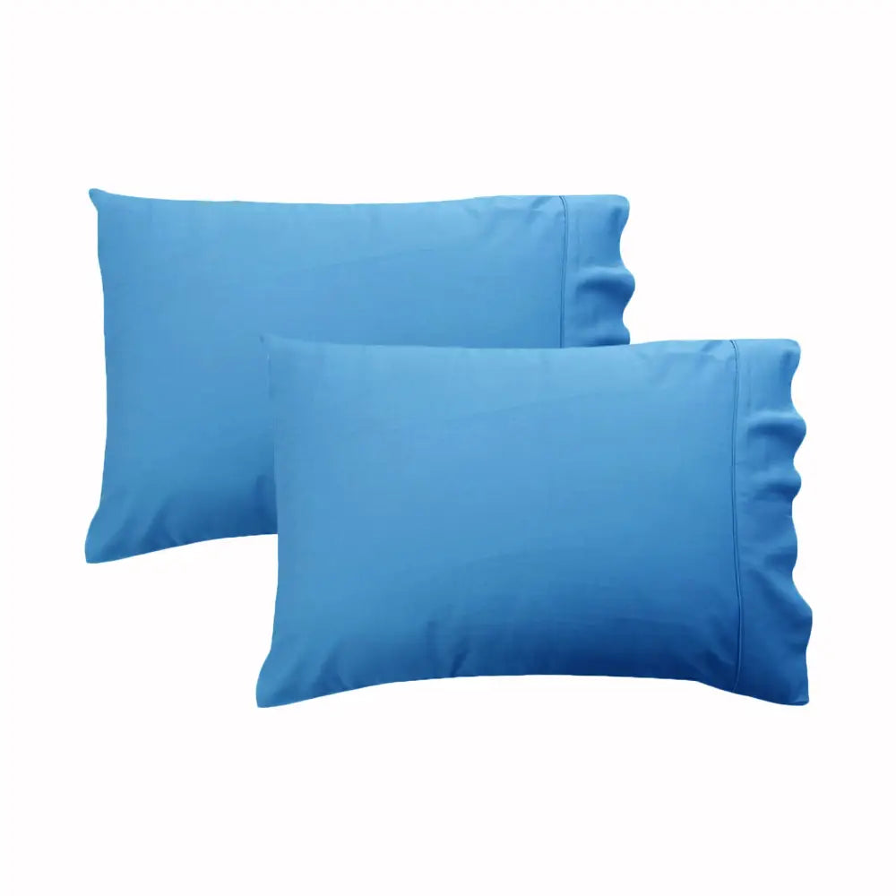 280TC Luxury Percale Standard Pillowcases Perwinkle - Home & Garden > Bedding