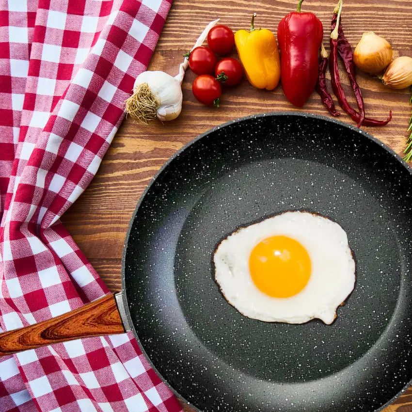 28cm PFOA Free Non-Stick Frypan with Wooden Look Handle - Home & Garden > Kitchenware > Kitchen Utensils