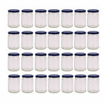 28x 250ml Flint Glass Jars + Twist Lids - Round Food Storage Small Spices - Home & Garden > Storage