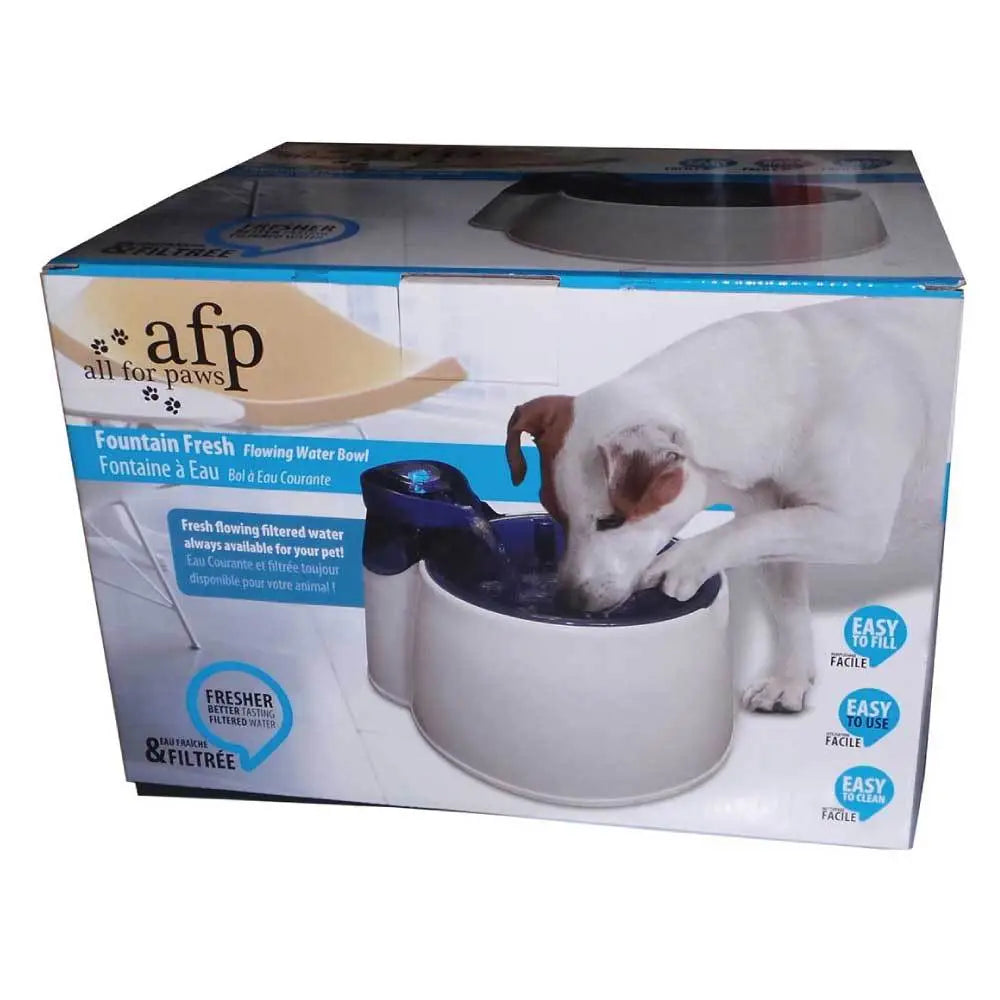 2L Fountain Fresh Pet Water Filter Bowl - Interactive Dog Cat Purifier - Pet Care > Dog Supplies > Dog Bowls Feeders &