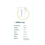 2L Measuring Jug Heavy Duty Clear Plastic Propylene Food Grade BPA 5 Pro-Jug - Home & Garden > Kitchenware