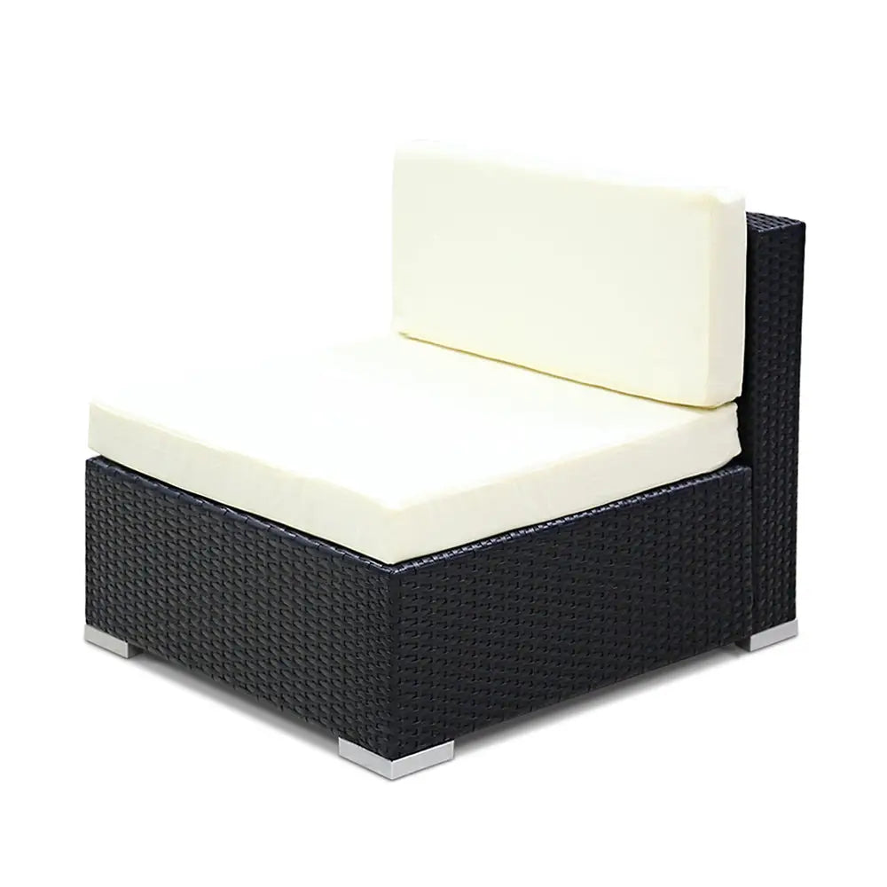 2PC Gardeon Outdoor Furniture Sofa Set Wicker Rattan Garden Lounge Chair Setting - Furniture > Outdoor