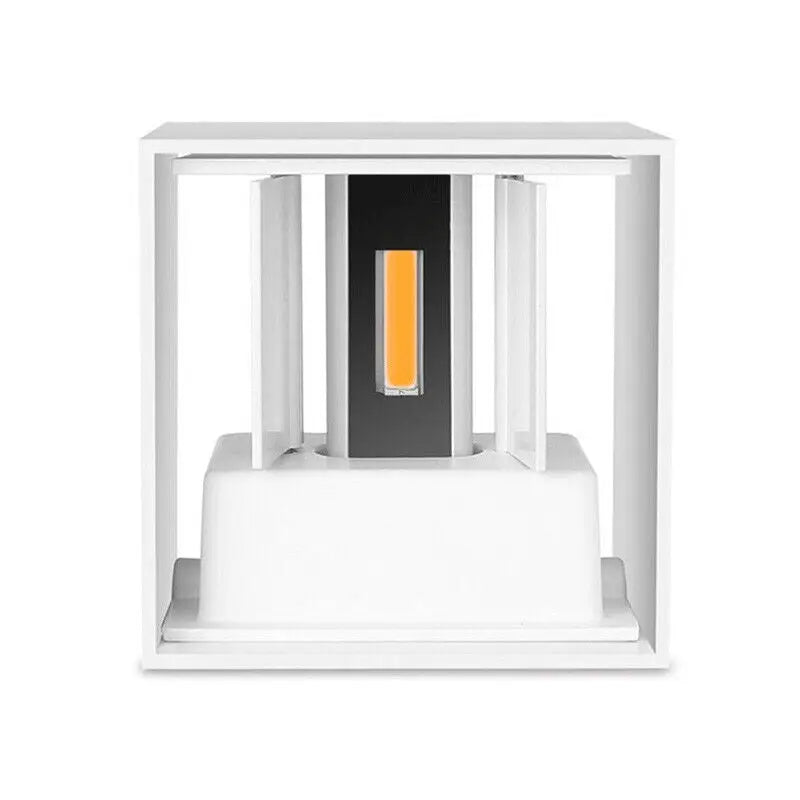 2PCS 12W LED Wall Light Waterproof Up Down Lamp Cube Sconce Yard Indoor Outdoor - Home & Garden > Garden Lights