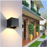 2PCS 12W LED Wall Light Waterproof Up Down Lamp Cube Sconce Yard Indoor Outdoor - Home & Garden > Garden Lights
