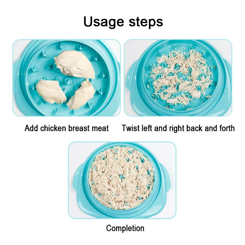 2pcs blue New Chicken Shredder - Effortless Chicken Breast Shredding Tool for Meal Prep and Baby Food - Appliances >