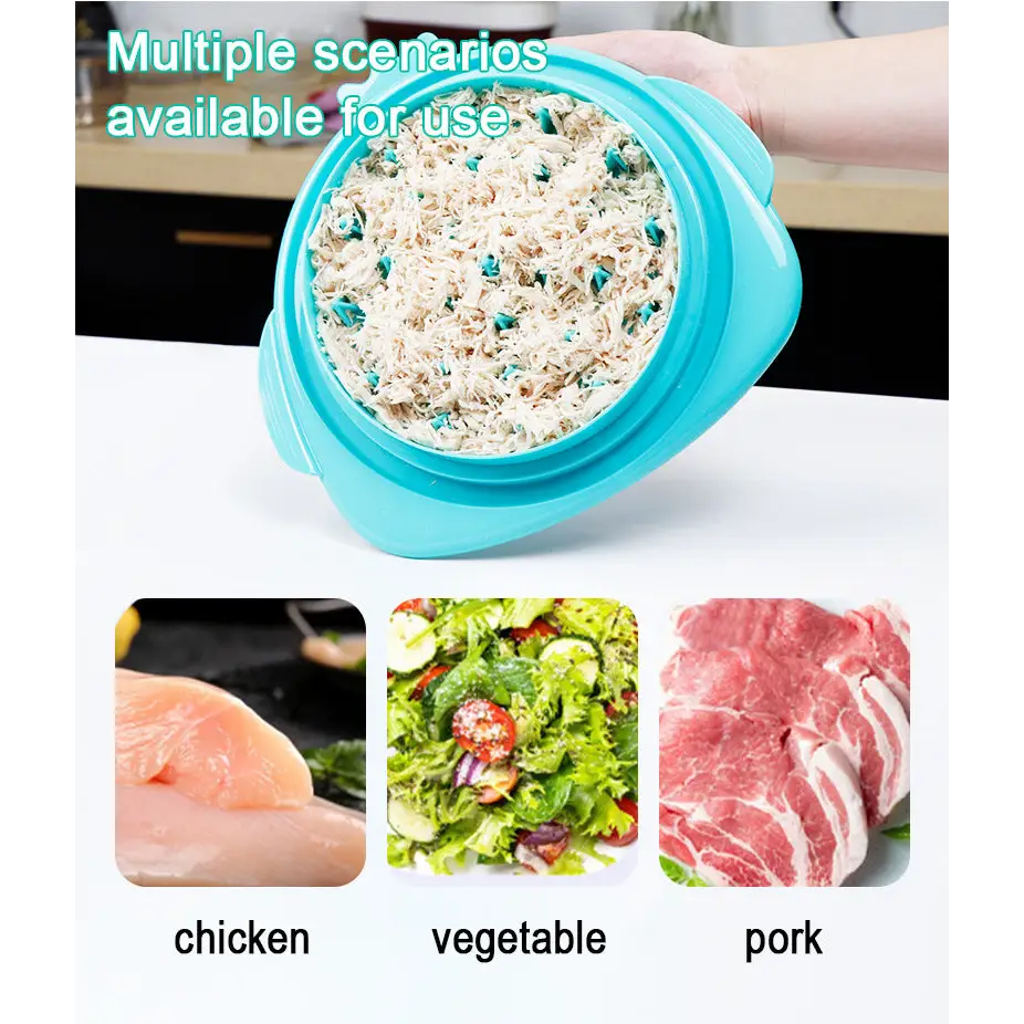 2pcs Green New Chicken Shredder - Effortless Chicken Breast Shredding Tool for Meal Prep and Baby Food - Appliances >
