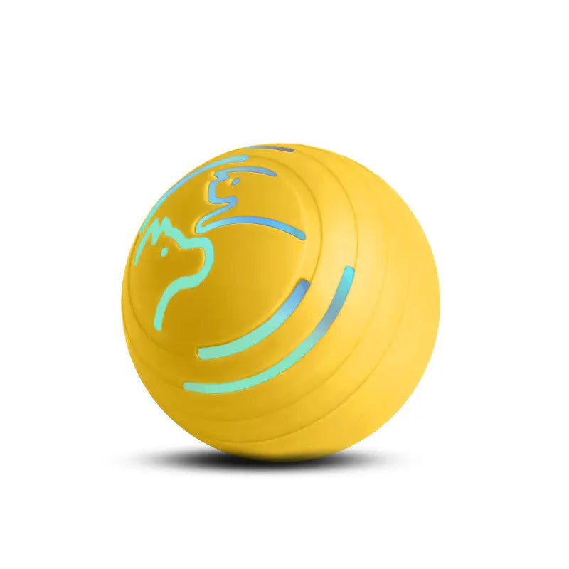 2PCS Yellow Rechargeable Automatic Jumping Pet Toy Ball - Interactive Smart Play Ball for Dogs & Cats - Pet Care > Toys