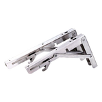 2x 10’’ Stainless Steel Folding Table Bracket Shelf Bench 50kg Load Heavy Duty - Furniture > Office