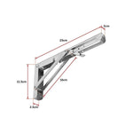 2x 10’’ Stainless Steel Folding Table Bracket Shelf Bench 50kg Load Heavy Duty - Furniture > Office