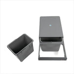 2x 15L Pull Out Trash Bin Dual Kitchen Garbage Waste Basket Bin - Home & Garden > Kitchenware