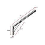 2x 20’’ Stainless Steel Folding Table Bracket Shelf Bench 50kg Load Heavy Duty - Furniture > Office
