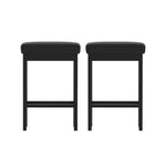 2x Artiss Metal Bar Stools PU Seat Dining Counter Chairs - Furniture > Bar Stools & Chairs > Table & Bar Stools