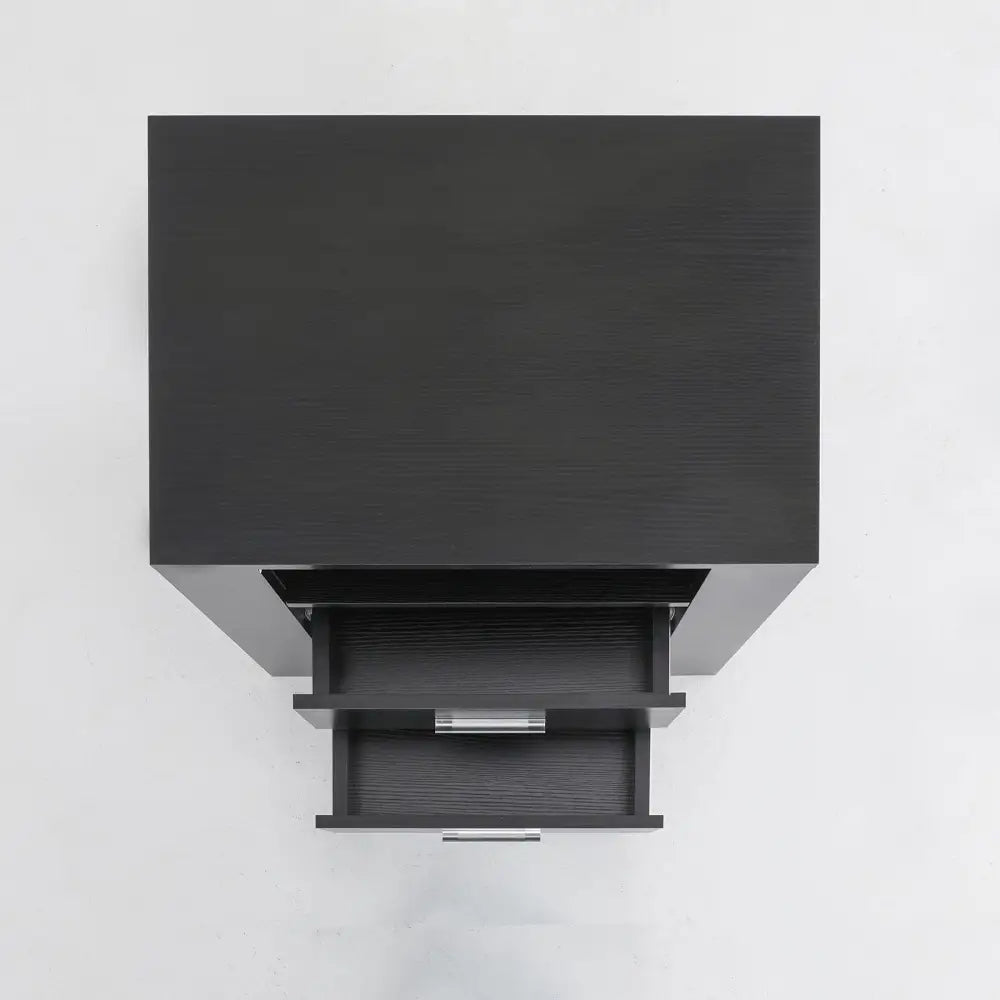 2X Bedside Table Side Storage Cabinet Nightstand Bedroom 2 Drawer 1 Shelf ZURI BLACK - Furniture > Bedroom > Bedside